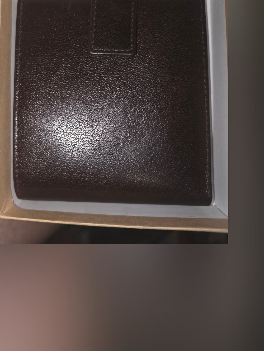 Men's NIB PRIMEHIDE RFID Leather Card Holder Wallet in Dark Brown Snap Strap